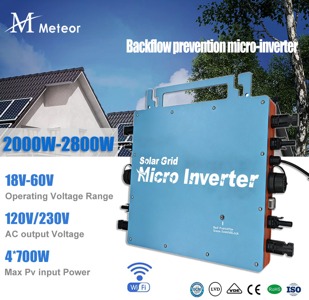 Grid Tie Micro Inverter - 2800W 2400W 2000W Backflow Prevention Micro