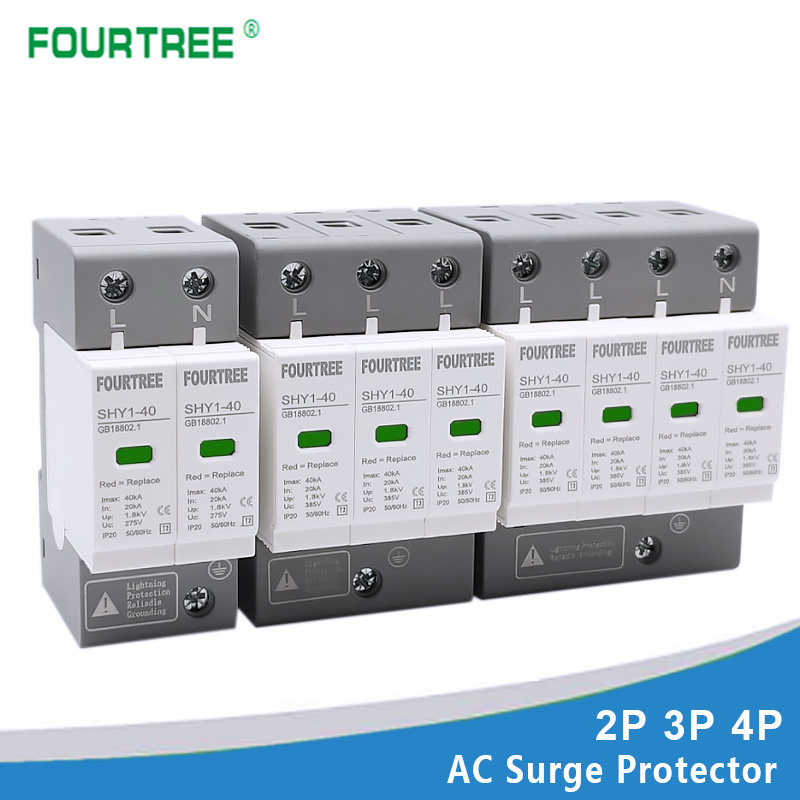 Ac Surge Protector - AC SPD Surge Protection 2P 3P