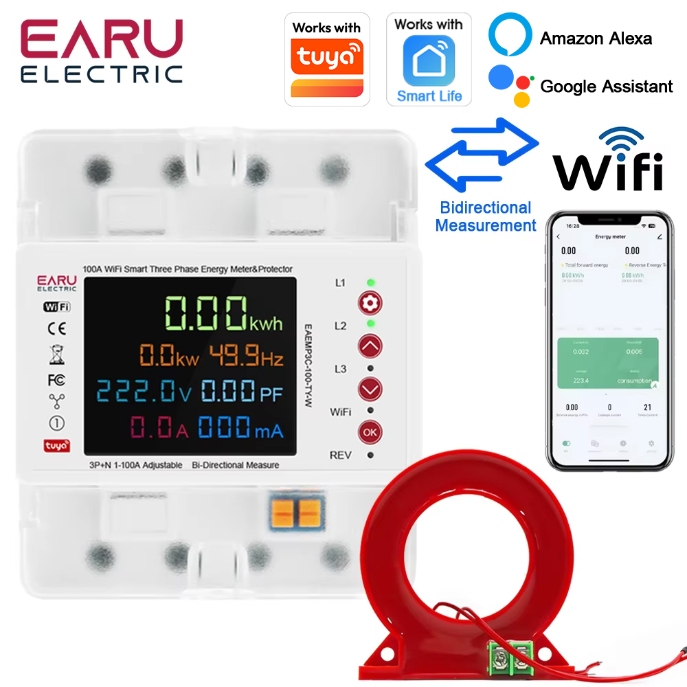 Ac Surge Protector - EARU Three Phase Tuya WiFi Smart