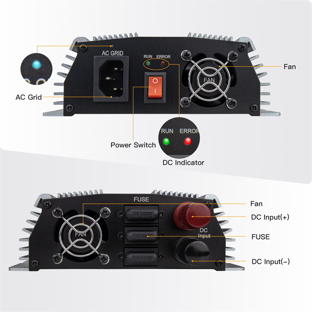 1000-1400W Grid Tie Micro Sola - огляд і ціна Grid Tie Micro Inverter