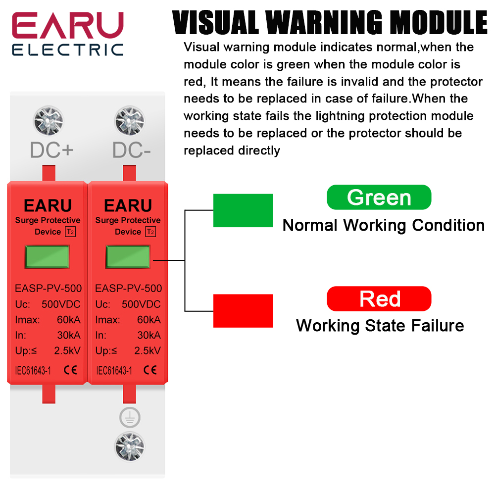 EARU 2P DC SPD Surge Protectiv - огляд і ціна Ac Surge Protector