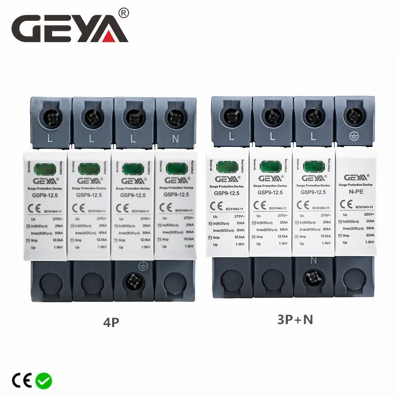 GEYA GSP9 12.5KA T1+T2 SPD 4P  - огляд і ціна Ac Surge Protector