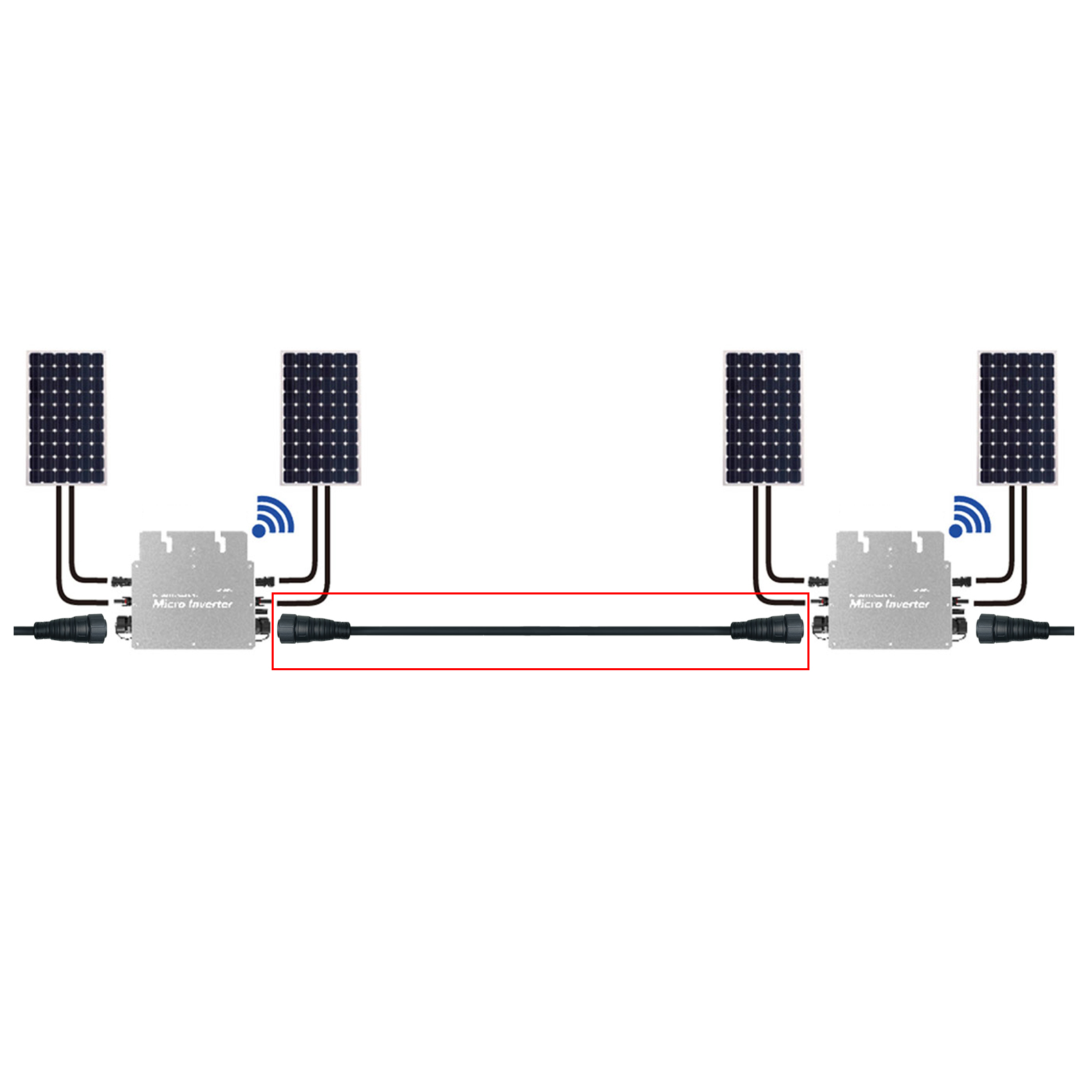 M25 AC Cable 2M for WVC 600/70 - огляд і ціна Grid Tie Micro Inverter
