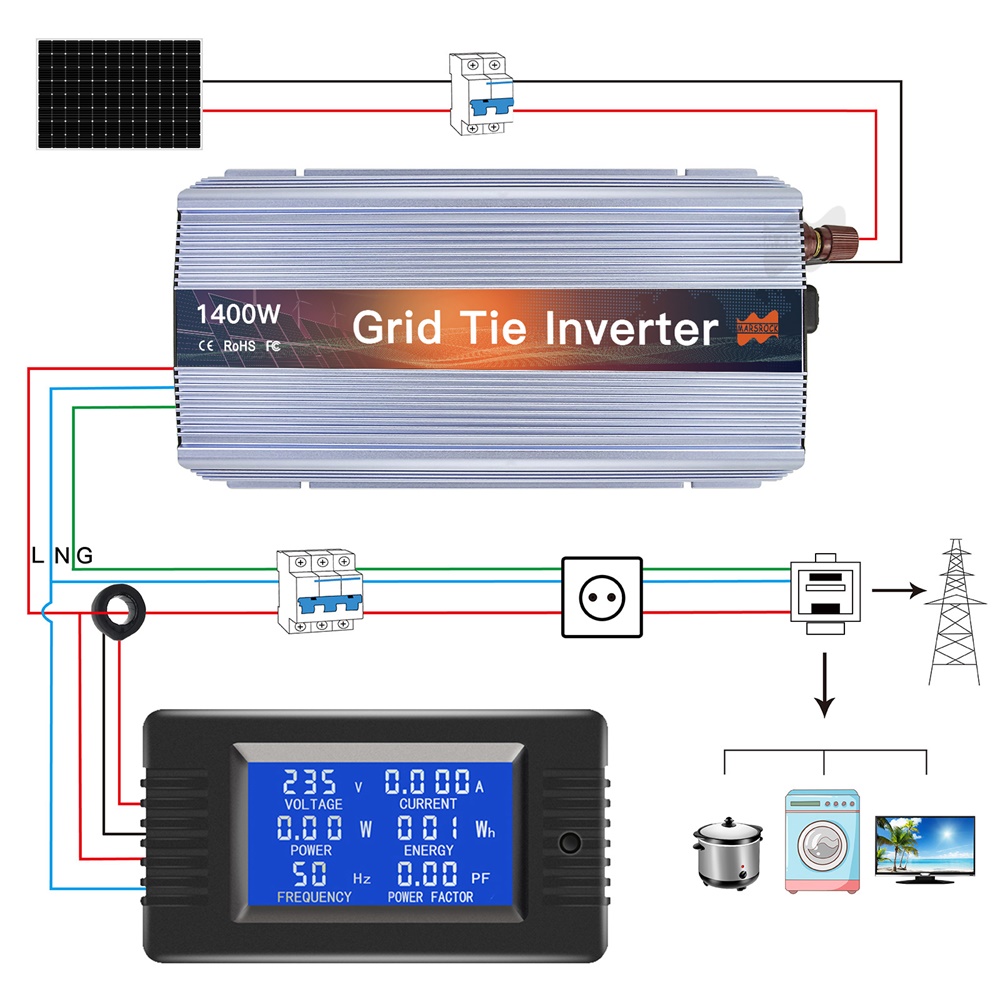 18V 24V 36V 1400W Solar On Gri - огляд і ціна Grid Tie Micro Inverter