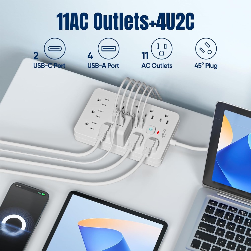 15 FT Flat Plug Surge Protecto - огляд і ціна Ac Surge Protector